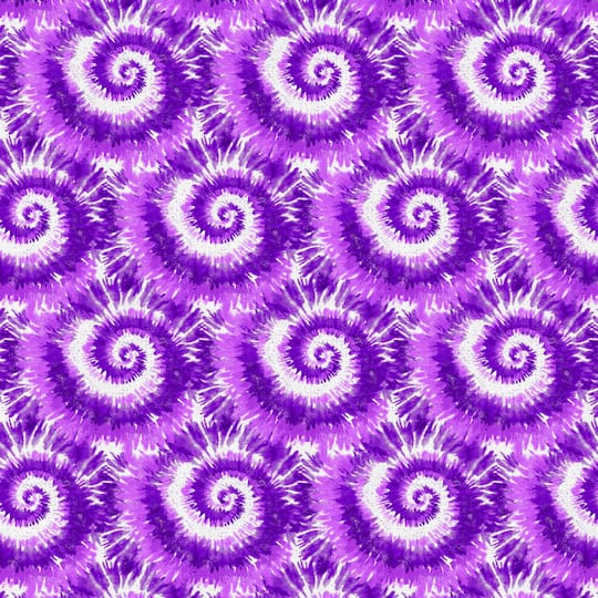 Fabric Editions Purple Tie Dye Cotton Fabric